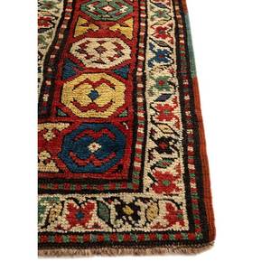 Aalam Ivory Hand Knotted Wool Rugs Geometric Pattern for Home Use-Paem-97 by Jaipur Rugs US - Product Image 4