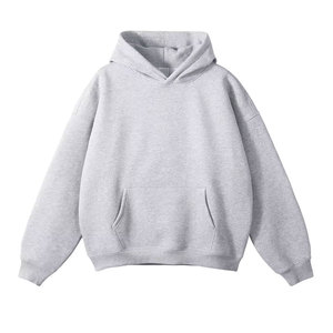 OEM invierno algodón hombres 400 Gsm Hoody venta al por mayor Color sólido personalizado Pr ivate etiqueta para la marca de calidad Algodón polar pulóver Sudadera con capucha - Product Image 1