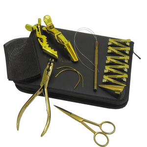 Nuevo Kit de Herramientas para Extensiones de Cabello Sostenibles a Precios de Mayoreo, Acero Inoxidable, Color Personalizado en Estuche Negro - Product Image 1