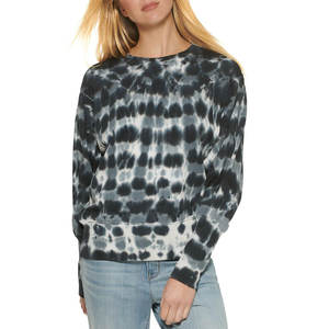 Loose Fit acanalado cuello redondo 80% Algodón 20% poliéster polar acanalado puños y sudadera de mujer - Product Image 2