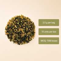 Teh Oolong Osmanthus dalam Kantong, Rasa Bunga, 2,5 g Per Kantong, Kemasan Kustom, Label Pribadi