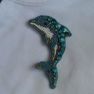 Porte-clés perlé fait main mignon et tendance, pendentif en tissu à broder pour sac, accessoires de perlage, mode - Product Image 1