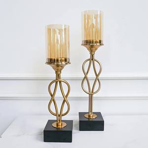 Soportes para velas de metal plateado 2025 - Product Image 4