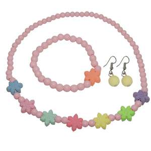 Cuteens 1106707 Multicolour Beads Necklace <b>Set</b> with Bracelet 18K Gold Plated Fine Copper Jewelry 18K Gold <b>Plate</b> - Product Image 1