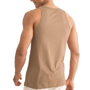 Débardeur de sport décontracté pour homme, fibre de bambou/coton de haute qualité, respirant, anti-boulochage, personnalisable, nouveau design, tricot - Product Image 2