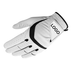 Professional Performance Leather Golf <b>Gloves</b> with Custom Logo Soft Feel <b>Sheepskin</b> for <b>Men</b> and Women Perfect Grip for Sports - Product Image 1