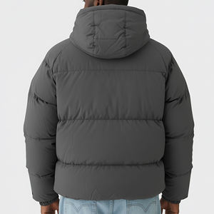 Veste d'hiver chaude à capuche imperméable de style streetwear, veste à bulles épaisse et légère sur mesure - Product Image 2
