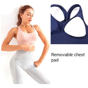 High Support Seamless Sports Bra Custom Logo Fitness Women Sport Bra New Design Fashionable Women Sport Bras - Product Image 6
