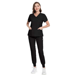 Uniformes de hospital al por mayor médico enfermería Scrub manga corta Top Joggers Scrubs traje mujer Scrubs uniformes conjuntos - Product Image 4