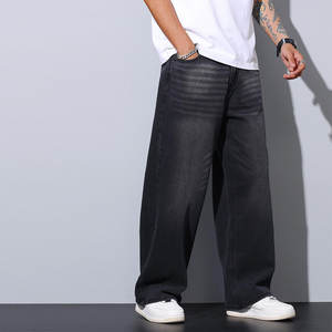 กางเกงยีนส์เอวสูงของผู้ชายกางเกงโอเวอร์ไซส์ผ้าเดนิมทรงตรงจากโรงงานสำหรับฤดูร้อนน้ำหนักเบาดีไซน์ทันสมัย - Product Image 5