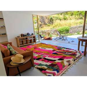 Tapis marocains faits main en laine, authentiques tapis berbères, laine naturelle, artisanat artisanal, taille et couleurs personnalisables, haute qualité - Product Image 1