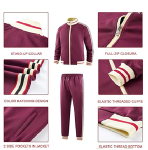 Men Track <b>Suits</b> Sets Long Sleeve Full-zip Sweatsuit Active Jackets and <b>Pants</b> 2 Piece Outfits - Product Image 4