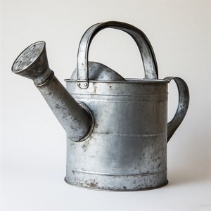Reliable Galvanised Watering <b>Can</b> with Rain-Style Rose Head and Balanced Handle for Garden Enthusiasts - Product Image 1