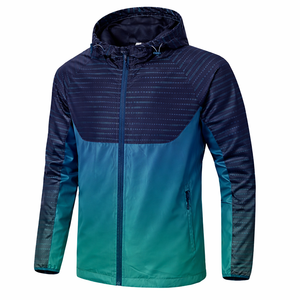 Custom Front Hooded Winter <b>Mens</b> Windproof Waterproof Windbreaker <b>Jacket</b> Plus Size Outdoor Sports Breathable Eco-Friendly Nylon - Product Image 5