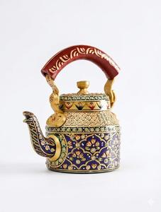 Tetera India Antigua de Alta Calidad Pintada a Mano para Servir Té en Casa, Cafetería o Restaurante - Product Image 6