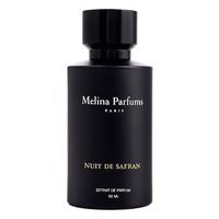 50ml Unisexe Melina Parfums Nuit De Safran Édition Obsidienne Extrait de Parfum Vaporisateur Parfum Épicé Longue Durée Fragrance de Luxe