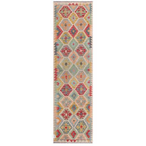 Alfombra Kilim de Maimana, Afganistán, 290 x 82 cm - Product Image 1