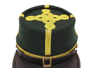 Personalizado Berdans verde francotirador generales Kepi 4 filas de trenza todos los tamaños reproducción americana Kepis sombrero gorras