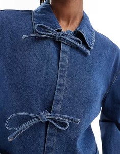 Veste en jean femme oversize en détresse à manches longues boutonnée style vintage lavage écologique vente en gros de commandes en gros mode - Product Image 3