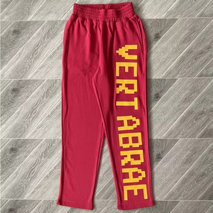 Pantalon de survêtement pour homme de grande taille personnalisé en coton avec impression bouffante pantalon pour homme à jambe large baggy Street Wear pantalon droit à rayures incurvées - Product Image 5