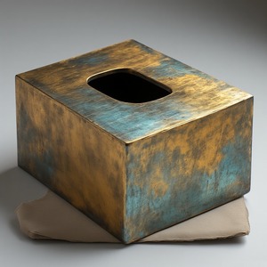 Boîte à mouchoirs en métal carrée moderne avec taille et couleur personnalisables, design durable et portable pour la maison, l'hôtel, le bureau - Product Image 1