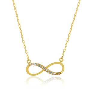 Collier pendentif en forme d'infini en argent sterling 925 Bijoux de chaîne à maillons à la mode pour mariage ou cadeau - Product Image 5