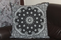 Housse de coussin à rayures Portrait fait à la main Design de luxe Logo personnalisé marque privée écologique lavable coton remplissage usage domestique