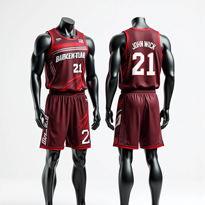 Uniformes de Baloncesto de Verano con Impresión Digital de Alta Calidad, Ropa Deportiva para Hombre de Secado Rápido y Transpirable, Camisetas y Pantalones Cortos 100% Poliéster - Product Image 5