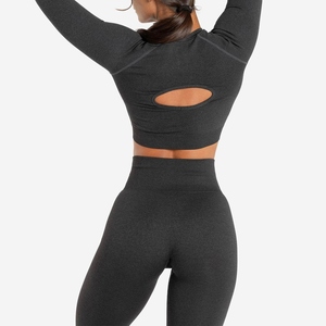 Conjunto de Yoga Oem de alta calidad de dos piezas traje de gimnasio elegante para mujer ropa deportiva cómoda de algodón - Product Image 5