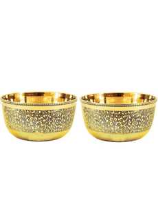 Bol en laiton fabriqué à la main pour décoration de table servant des fruits secs ou des collations, idéal pour les repas traditionnels à la maison ou les cadeaux. - Product Image 6