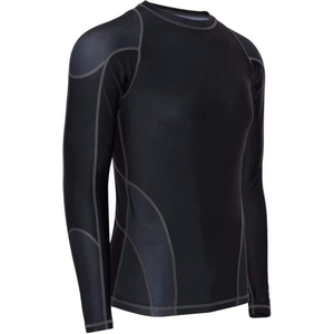 Camiseta de compresión de secado rápido de manga larga con logotipo personalizado para gimnasio, camiseta ajustada transpirable para correr - Product Image 1
