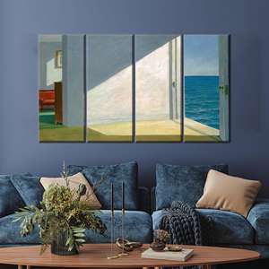 การตกแต่งสไตล์โมเดิร์นที่สงบสุข: ภาพพิมพ์บนผ้าใบลายประตูเปิดริมทะเล,4P: ภาพพิมพ์แบบห่อหุ้มสำหรับติดผนัง - Product Image 1