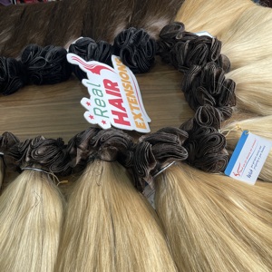 วิกผมแท้แบบเรมี่สองชั้นสำหรับต่อผมมนุษย์แบบผูกด้วยมือธรรมชาติไม่พันกัน - Product Image 2