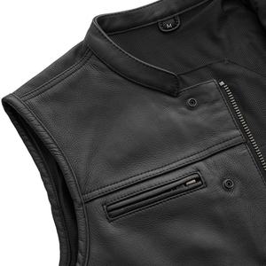 Gilet en cuir pour hommes, cuir épais pour les motards de cruisers à prix avantageux - Product Image 5