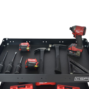 Chariot à outils utilitaire en gros Armoire de stockage d'outils à 3 niveaux Chariot en acier inoxydable pour mécanicien Garage Industrie Entrepôt Roulant - Product Image 6