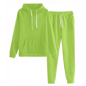Nueva Llegada: Conjunto Deportivo de Dos Piezas para Mujer, Talla Grande, Felpa Gruesa de Algodón, Sudadera con Capucha de Secado Rápido, Estilo Urbano, Ecológico - Product Image 6