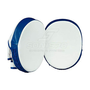 Pads de frappe en PU blanc et bleu, équipement d'entraînement durable pour toutes les saisons - Product Image 1