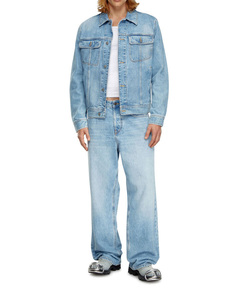 OEM Factory Custom Design Denim Jacket Streetwear Vintage Embroidery Rhinestone Men's Denim Jacket - Product Image 2