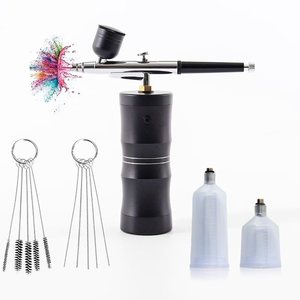 Aérographe professionnel pour sourcils et ongles, portable, alimenté par batterie, double action, sans fil, pour nail art - Product Image 1