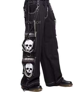 Pantalones Góticos Negros con Calavera Grande para Hombre, Estilo Bondage, Alternativo, Punk Rock, Emo, de Inspire Apparel, Nuevo 2025 - Product Image 1