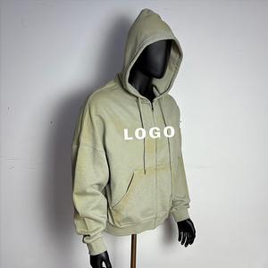 Sweat-shirts personnalisés en coton épais, unis, lourds, surdimensionnés, imprimés, ODM, unisexes, grandes tailles pour hommes - Product Image 1