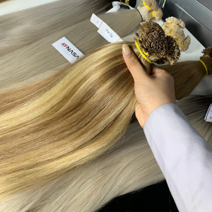 Prix de gros de fabrication pour extensions de cheveux humains vierges vietnamiens, couleur piano, pré-collées à la kératine - Product Image 6