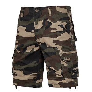Vente chaude décontracté Cargo Shorts été plage Sport coupe ample Multi poches respirant 100% coton camouflage hommes séchage rapide élastique - Product Image 3