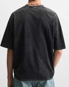 Camiseta informal de manga corta 100% de algodón para hombre más vendida, camiseta transpirable de secado rápido con cuello redondo de 200 gramos, patrón sólido personalizado para adultos - Product Image 2