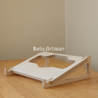 Support d'ordinateur portable ergonomique en bois à double niveau, réglable, léger, finition laquée classique, pour bureau, vente en gros