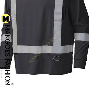 Wholesale Eco-Friendly Safety Reflective Waterproof High Visibility <b>Shirts</b> Customized Logo Long Short Sleeve Options for Men's - Product Image 3