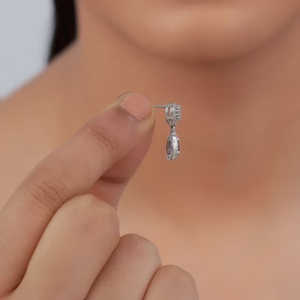 Pendientes de plata con adornos elegantes accesorios de moda - Product Image 6