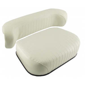 2 Piece (Embossed) Tractor <b>Seat</b> <b>Cushion</b> Set for Moline / Oliver / White - Product Image 1