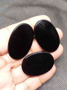 Cabujón de ónix negro natural de alta calidad de proveedor indio para trabajos y coleccionistas de energía de joyería artesanal - Product Image 2