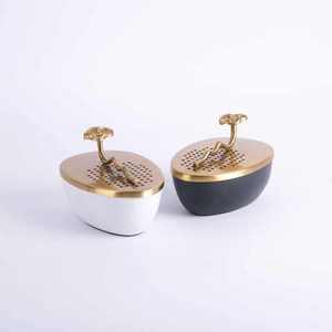 Porte-encens en métal fini chromé Design moderne Bakhoor parfums aromatiques pour décor de table à la maison porte-encens - Product Image 5